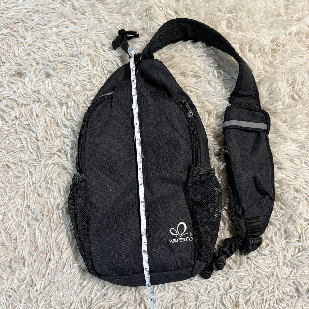 15” Black Waterfly Crossbody Backpack