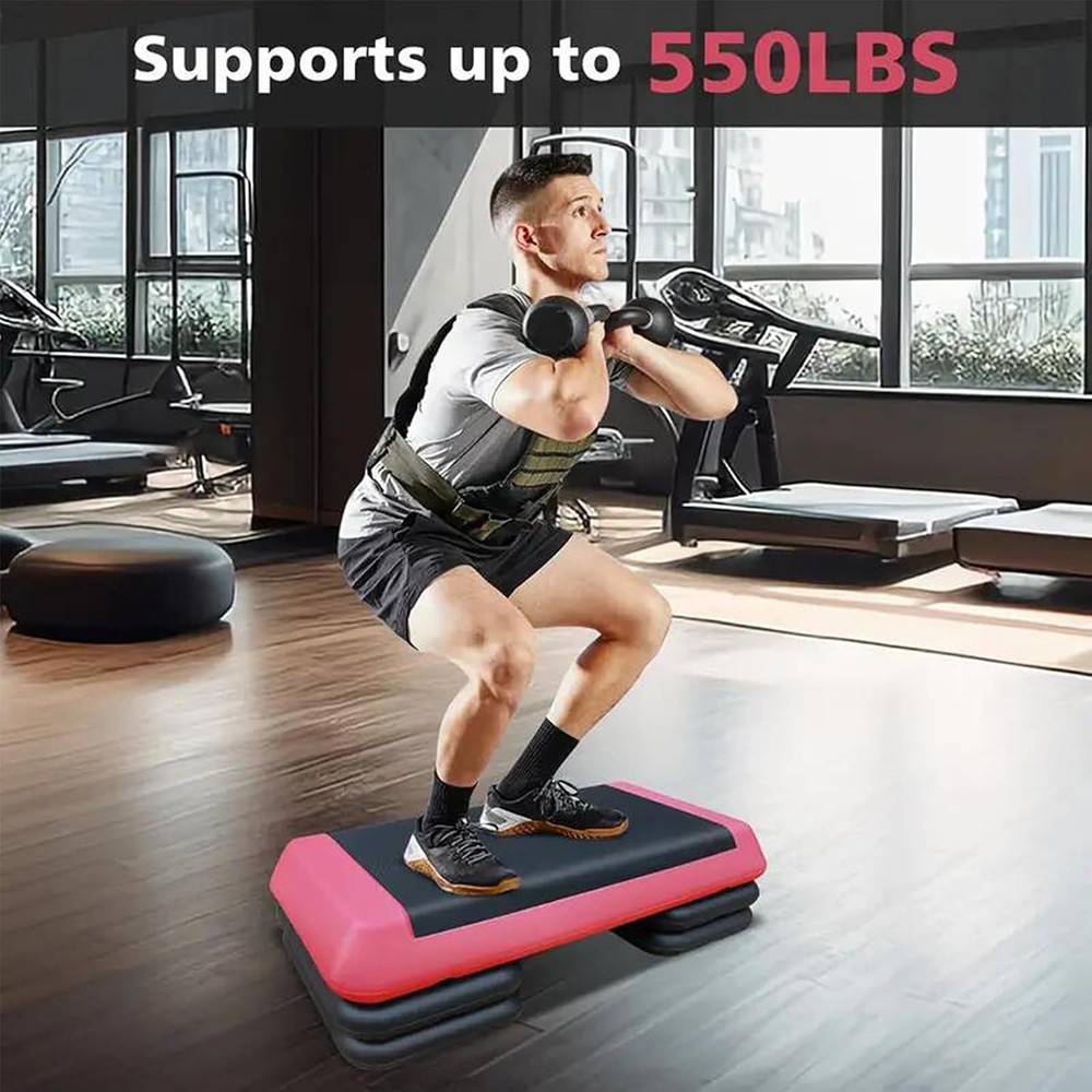 Adjustable Workout Aerobic Exercise Step Platform, Fitness & Exercise Step Platf