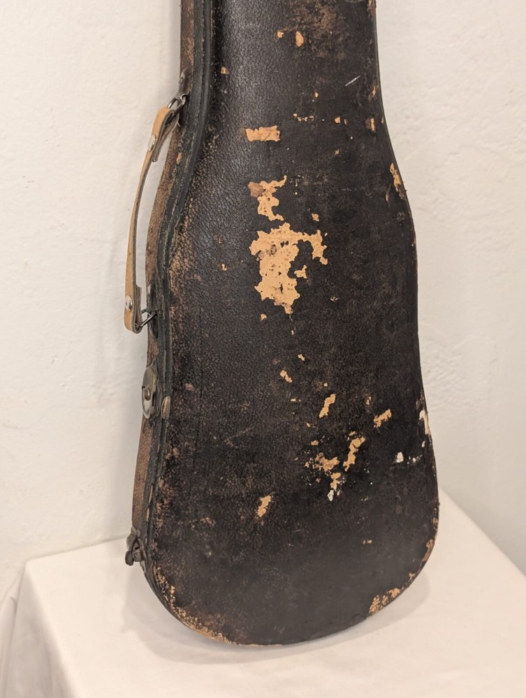 Antique Violin Case – 30.5", Leather Handle, Handcrafted
