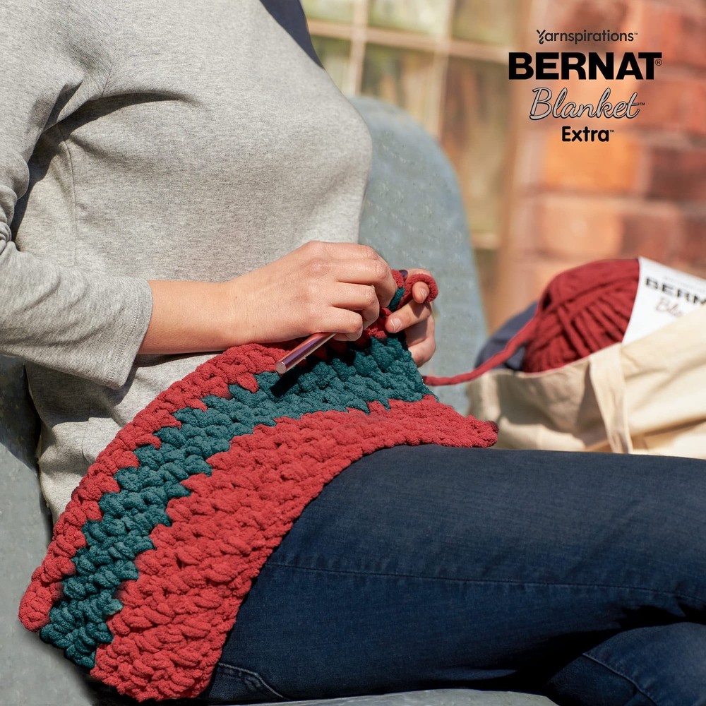 Bernat Blanket Extra Jumbo Yarn 2 Pack White Heavyweight Polyester Chenille