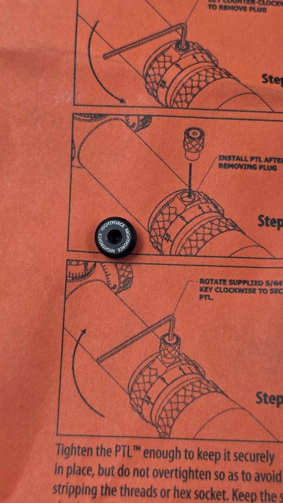 The Nightforce bolt, adjustment