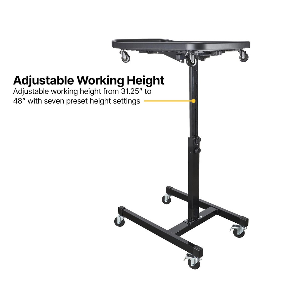 Black Flag™ Adjustable Height 2-in-1 Rolling Tool Tray