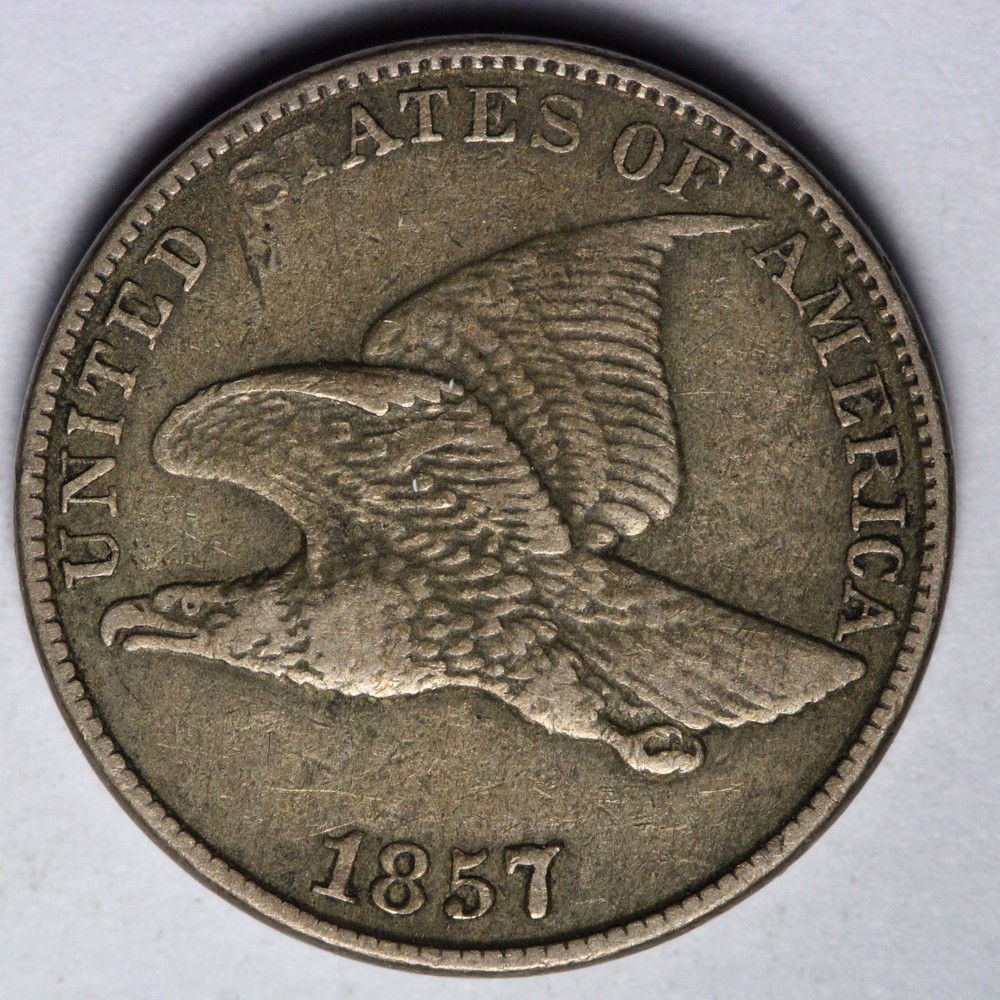 1857 Flying Eagle Cent Penny XF E124 STPY