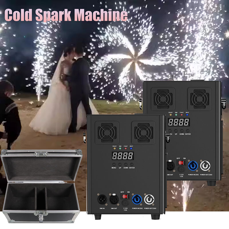 2pcs 700W Cold Spark Machine Stage Effect DMX Firework DJ Event Party Wedding