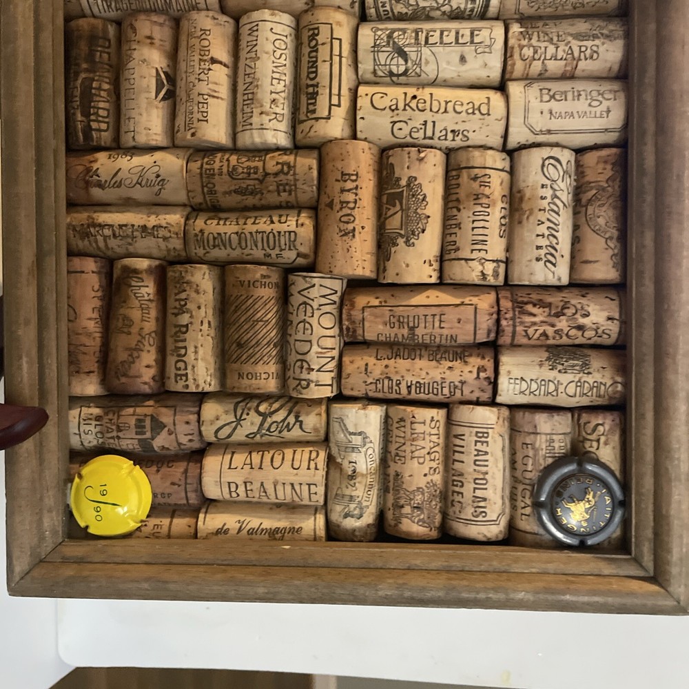 Framed Assorted Wine Corks 9x10.50”