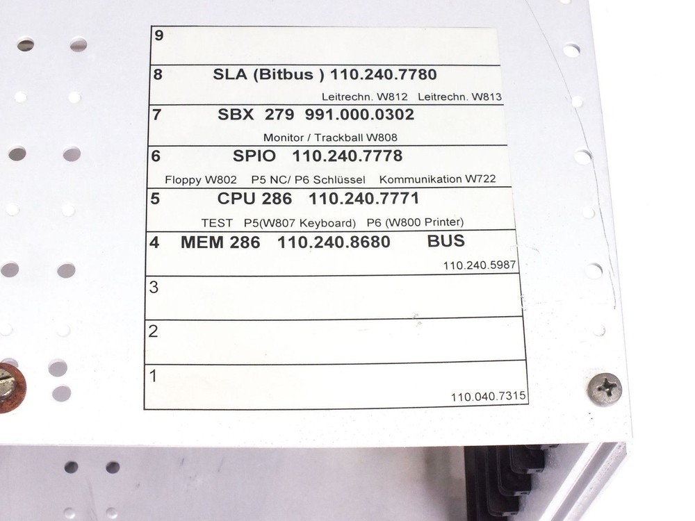 Netstal Computer Chassis AMS-MBUS 7 Slot for DiskJet Injection Molder Sycap