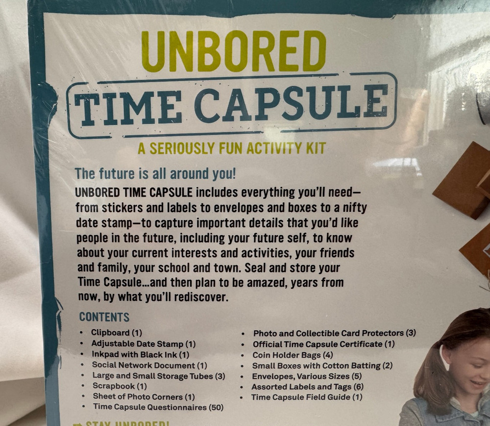 MindWare Unbored Time Capsule A Seriously Fun Activity Kit Age 8+ New Sealed Box