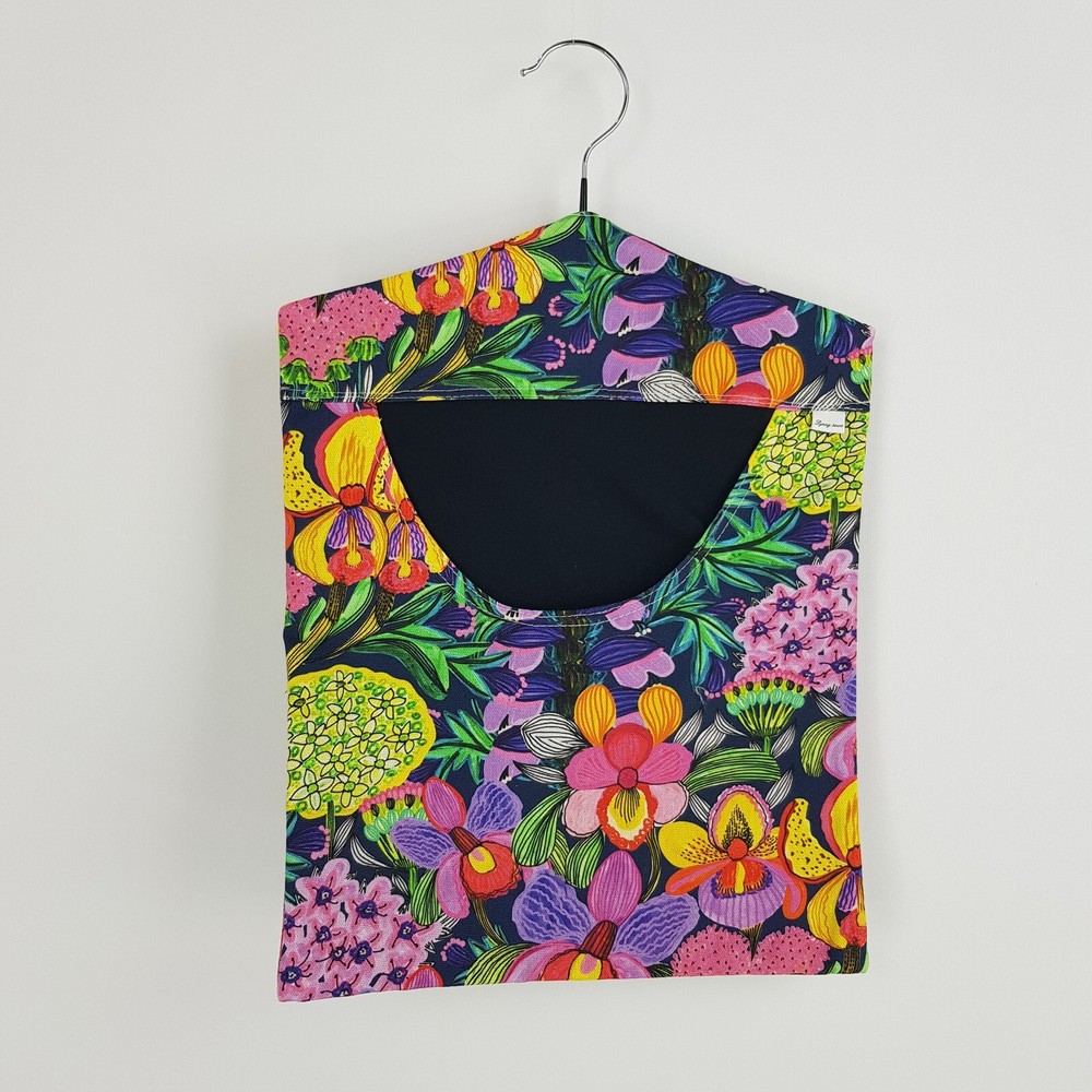 Peg Bag Handmade Bright Multi-Coloured Floral Lined Laundry Clothes Peg Holder