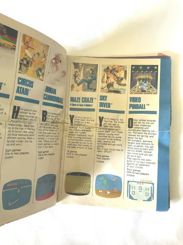 Atari Catalog Only 45 Game Program Cartridges Video Computer System Poor Cond