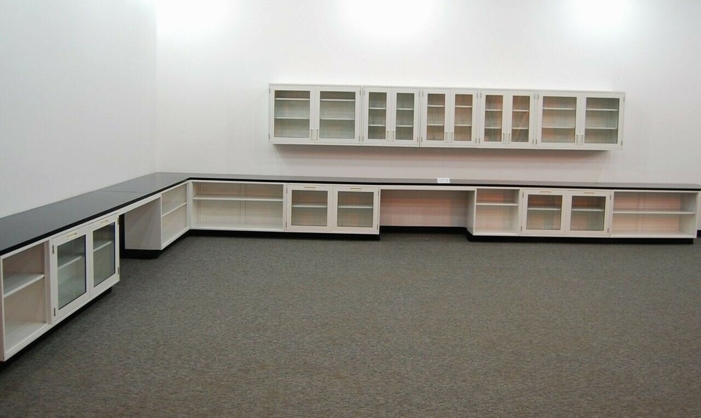 36' BASE & 15' WALL Chemical Resistant CABINET GROUP / CASEWORK / E1-499