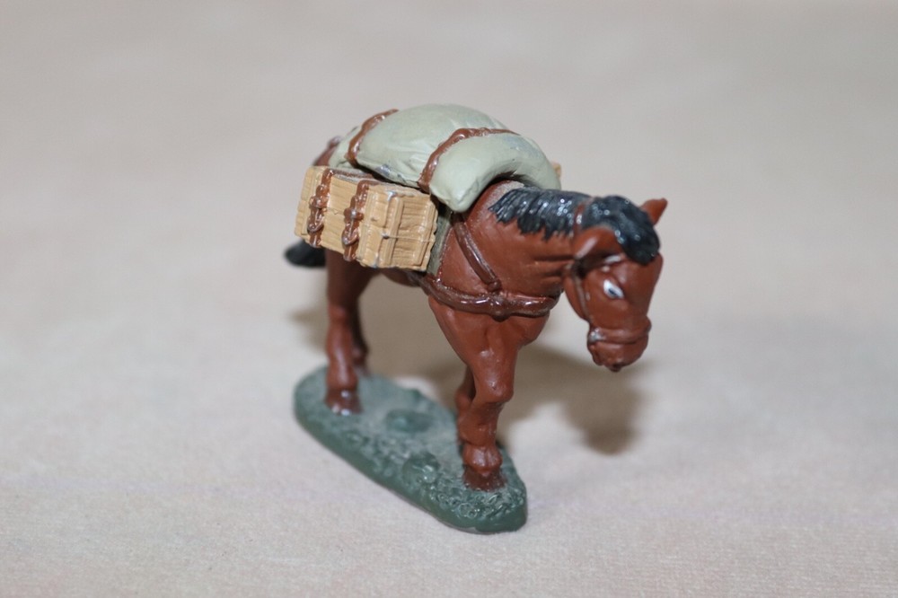 Lead Military Pack Horse Figure ~ Modern