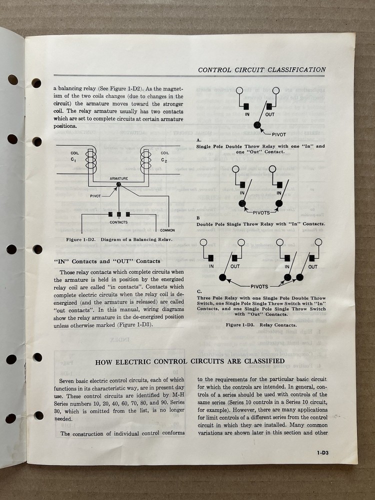Honeywell VTG Technical Data Electric Control Circuits Part D 1954