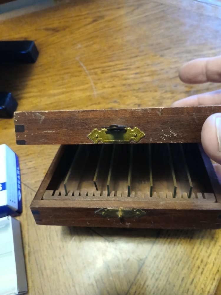 Antique Bausch & Lomb Microscope With Original Wooden Case