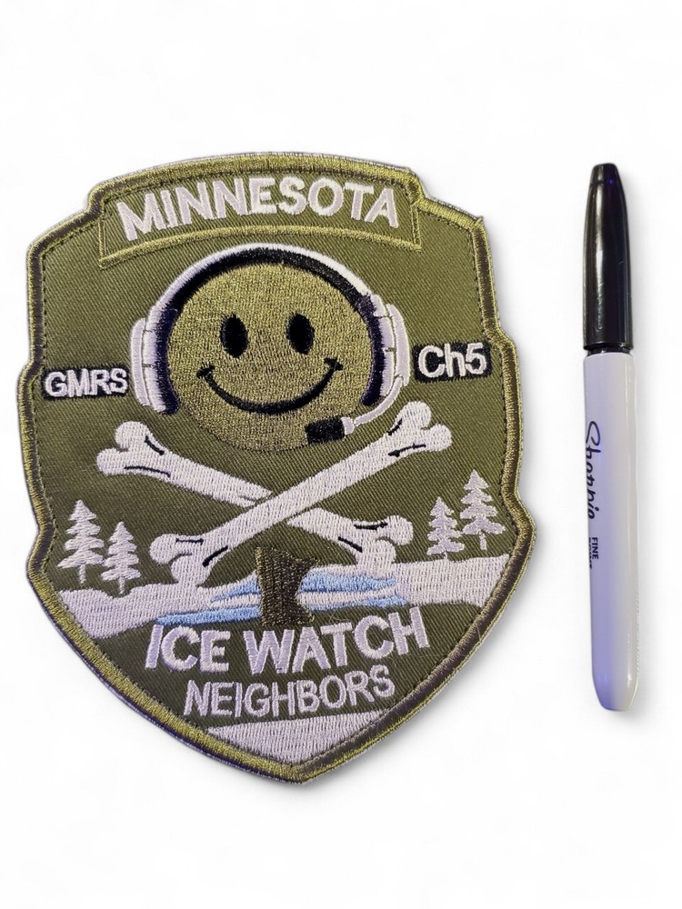 Minnesota ICE WATCH Patch (6" size)  Hook & Loop Or Sew
