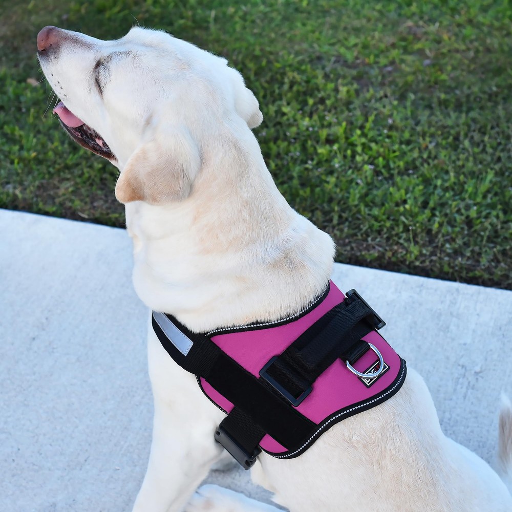 Reflective No-Pull Adjustable Vest with Handle for Walking, Training, Service...