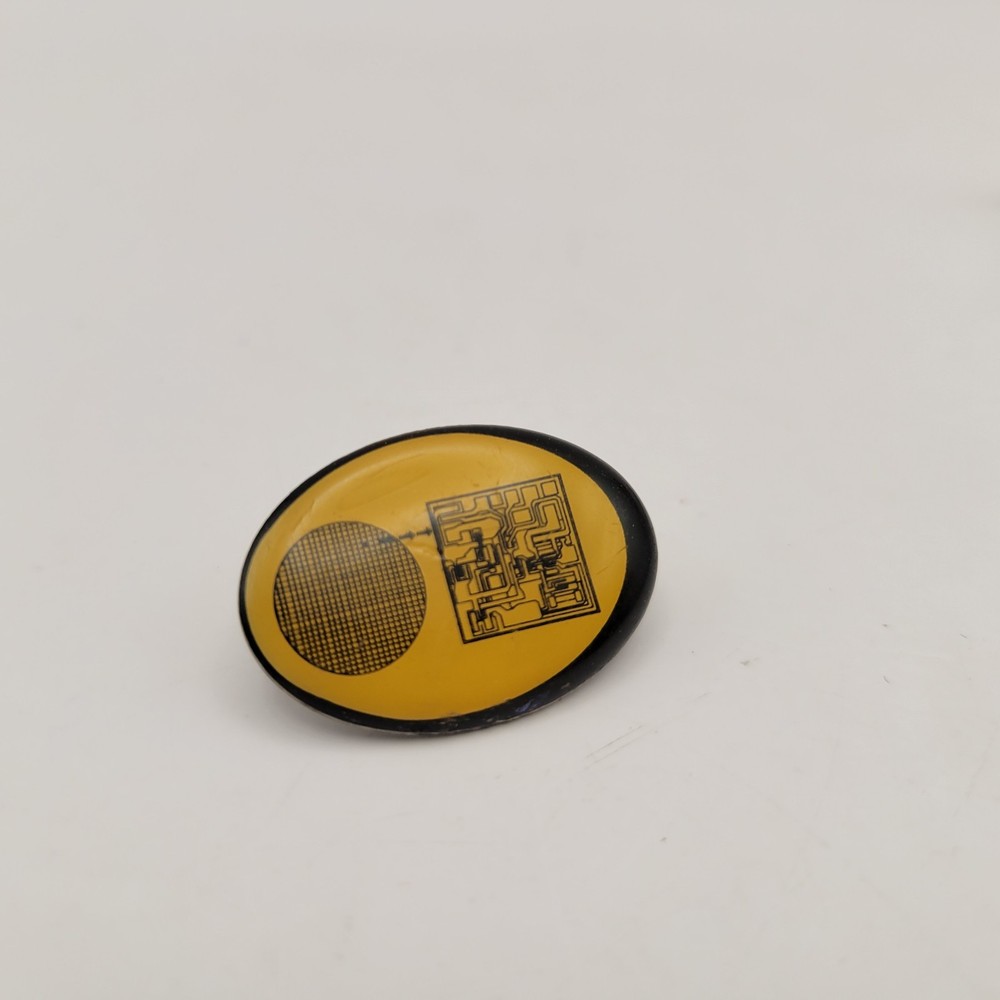 Vintage 60s Computer Microchip Promotional Lapel Pin