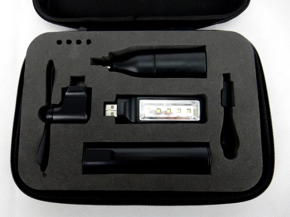 Power Driver Portable USB Tool Kit, Work Light, Fan, 4 Precision Bits, #UQ7722