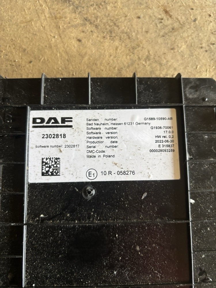 DAF CF EURO 6 CONTROL UNIT A/C 2302818