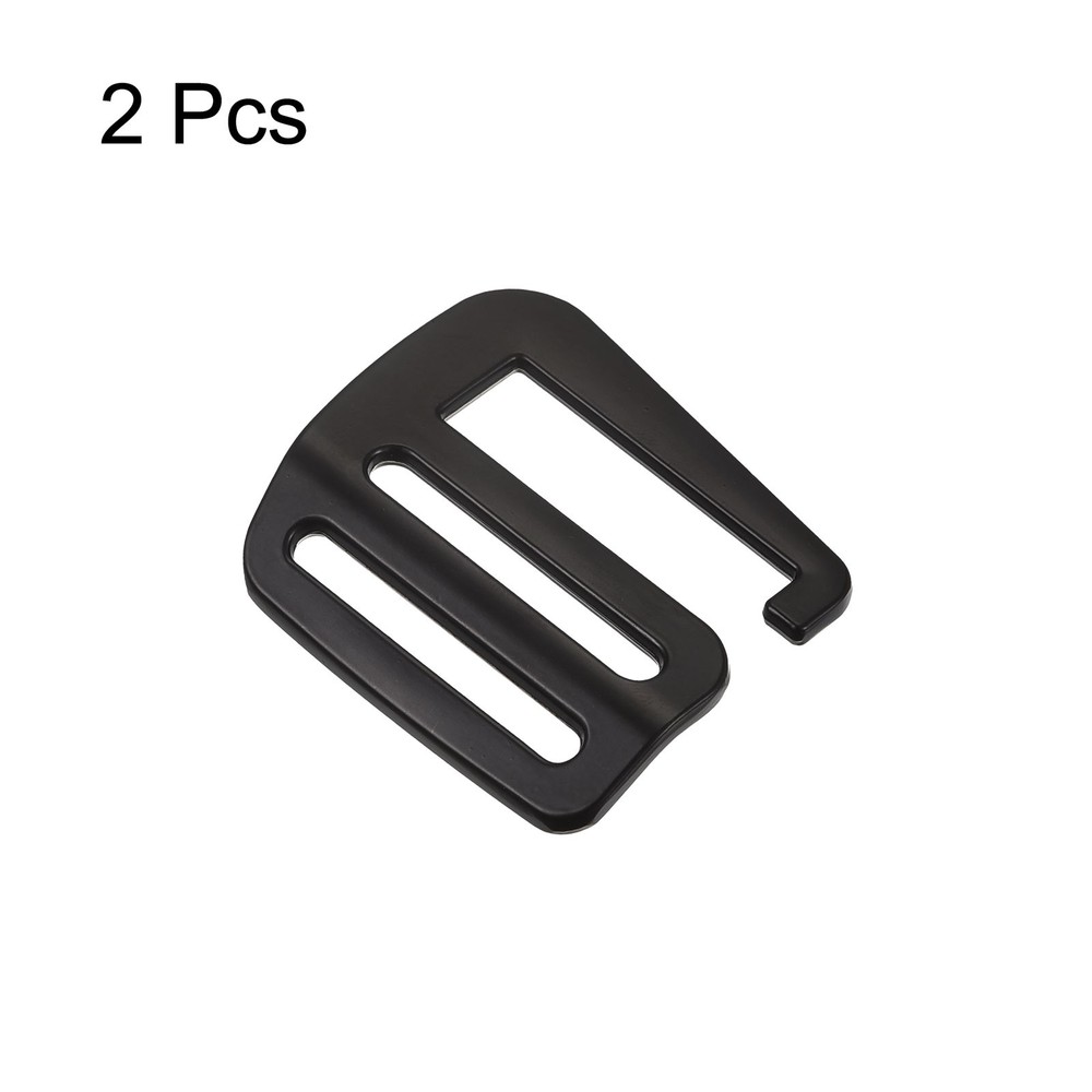1.26" Webbing Release G Hook Buckle Adjuster for Backpack Strap 2Pcs Matte Black