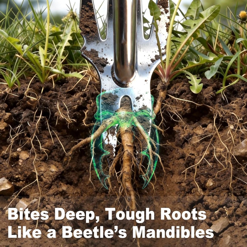 Hand Weeder Puller Tool, Heavy-Duty Stainless Steel Root Removal Tool
