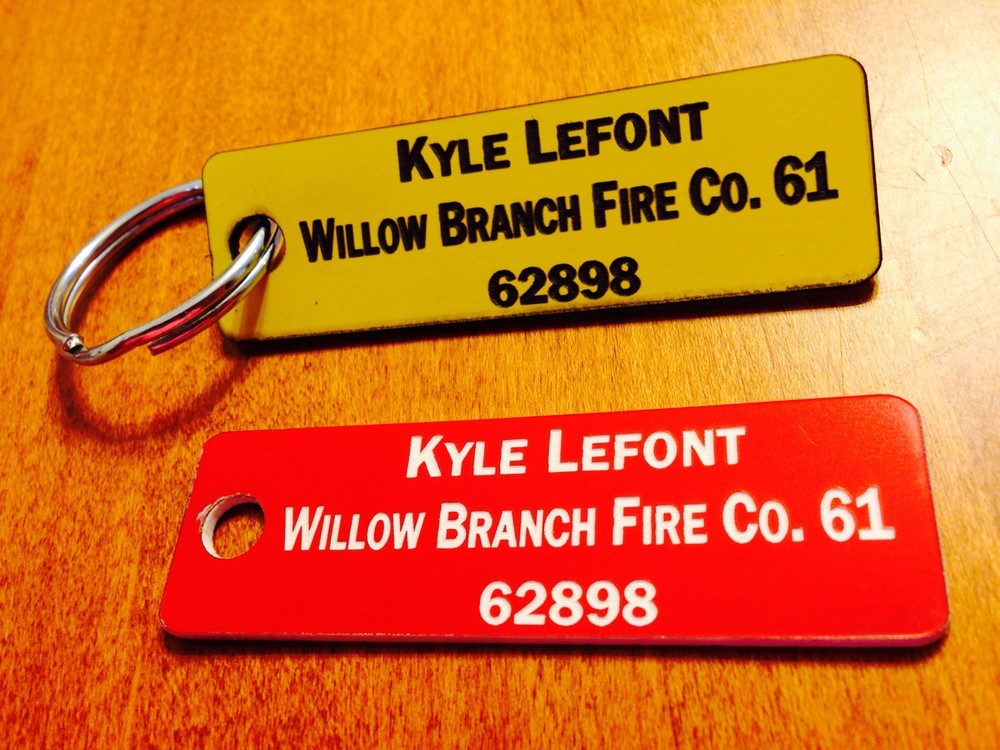Fire Company Accountability Tags -Customized Set Of 4