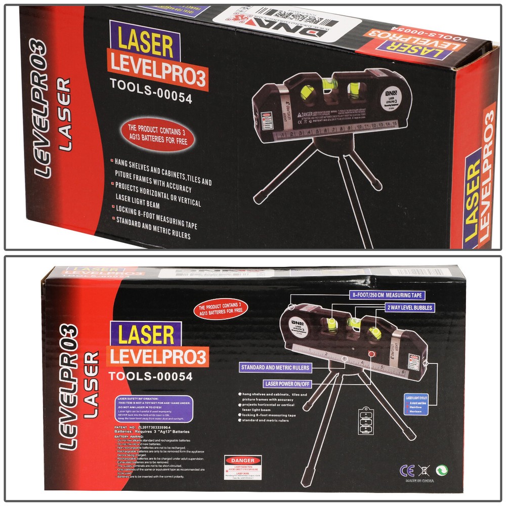 MULTIPURPOSE LD MEASURING HORIZONTAL VERTICAL HANDY LASER BUBBLE LEVEL+TRIPOD