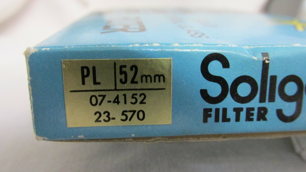 SOLIGOR PL 4 POLIZER FILTER 52mm