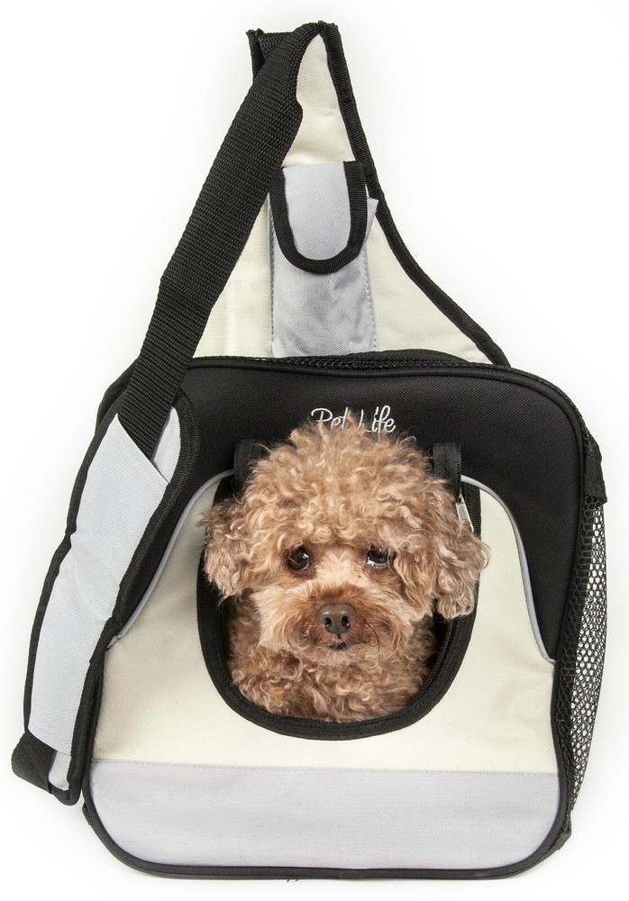 Pet Life Single Strap Over-The-Shoulder Navigation Hands Free Backpack Carrier
