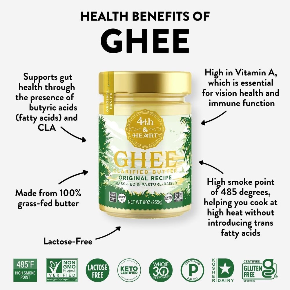 4th & Heart Grass-Fed Ghee – 9 oz