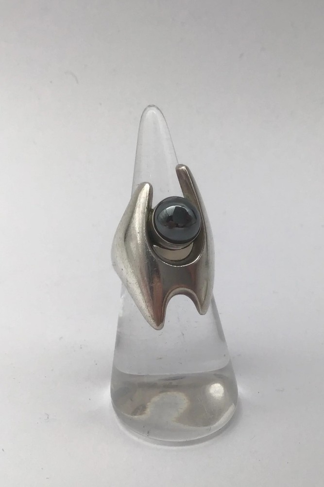 Georg Jensen Sterling Silver Ring No. 139 Hematite