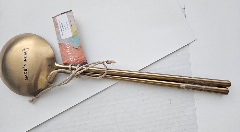 Anthropologie Brassware Serving Set