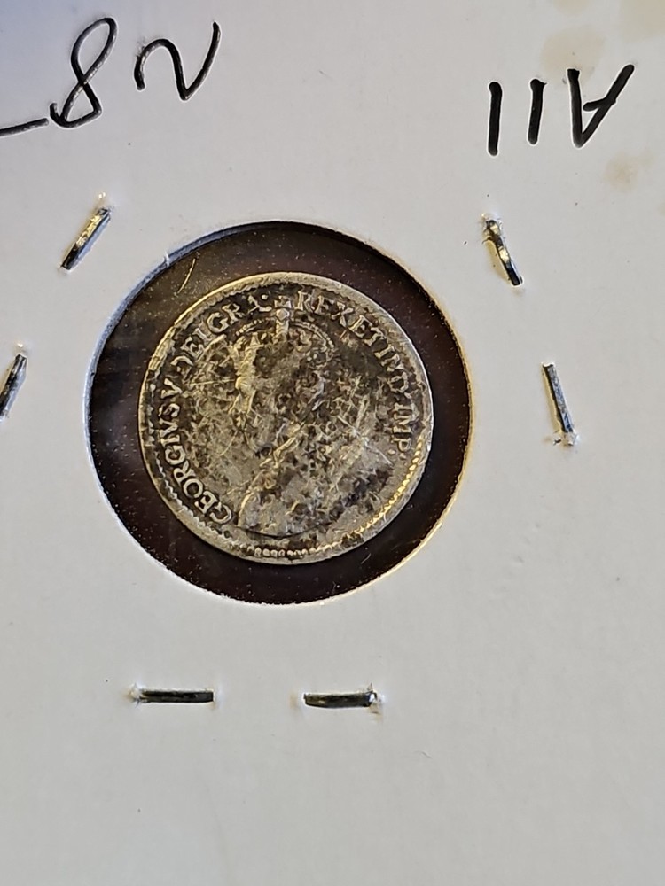 1918 canada 5 cents .925 Silver