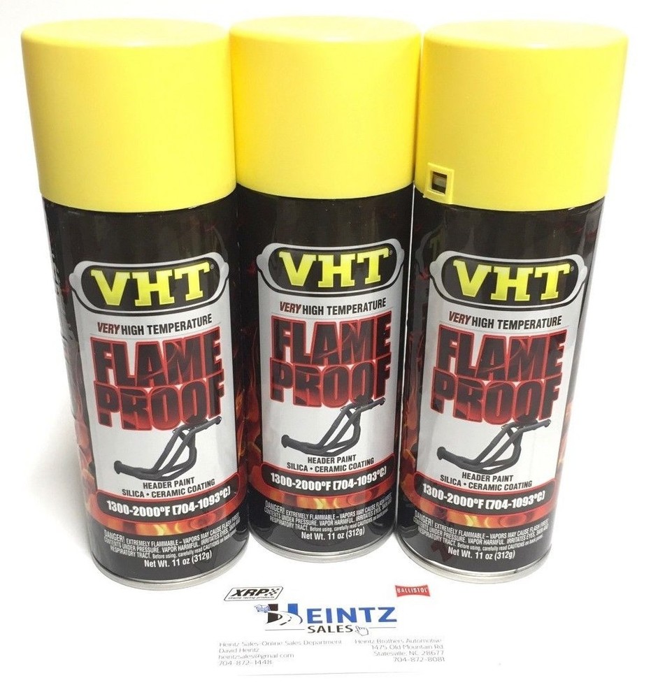 VHT SP108(3pack) High Temperature Flame Proof 11oz. Header Yellow Spray Paint
