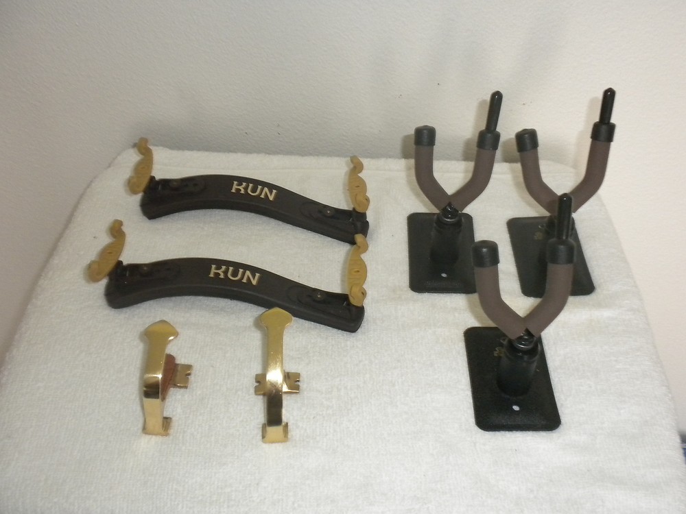 MUSICAL INSTRUMENT STANDS- 2 KUN,  3 STRING SWING, & 2 BRASS PIECES