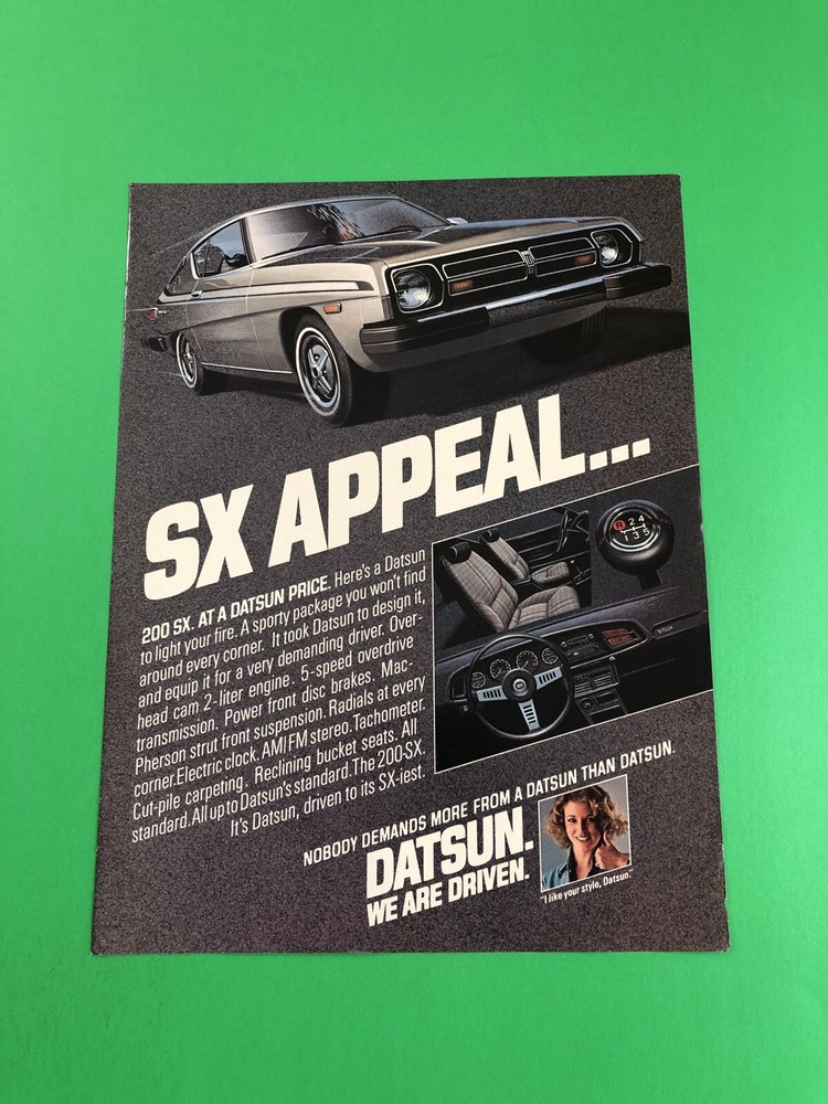 DATSUN 200 SX ORIGINAL PRINT AD ADVERTISEMENT PRINTED