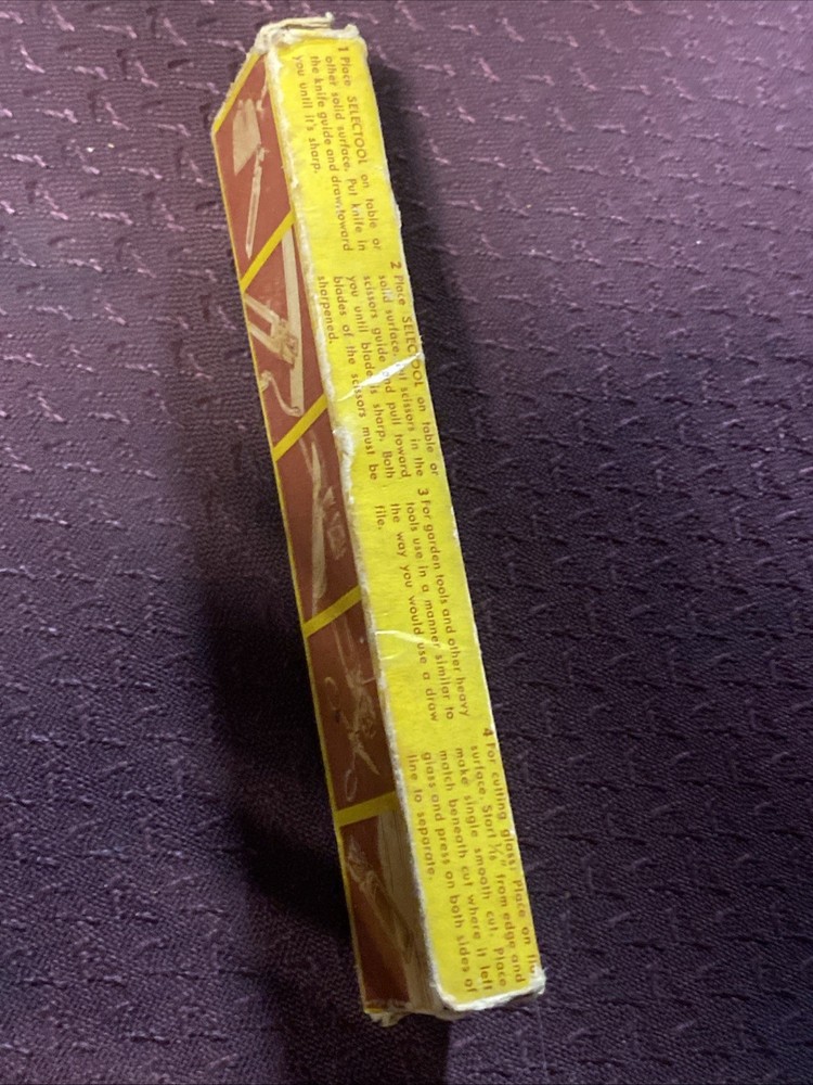 Vintage Selectool Master Sharpener Box And Instructions