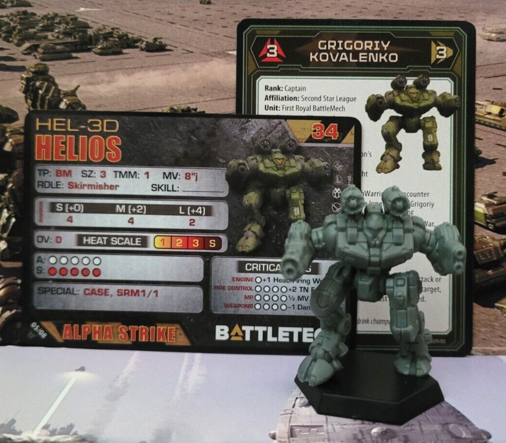 Battletech Helios Mech Second Star League Assault Lance Miniature
