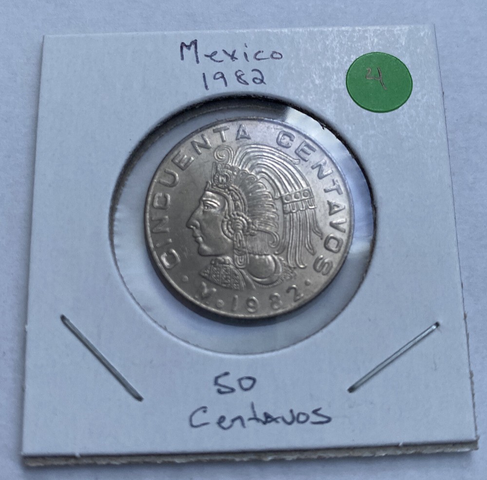 1982 Mexico 50 Cents Coin B13