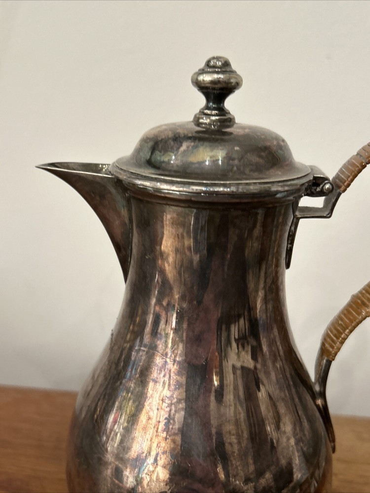 Engraved Vintage Silverware Plate Pitcher Jug Silver Plated