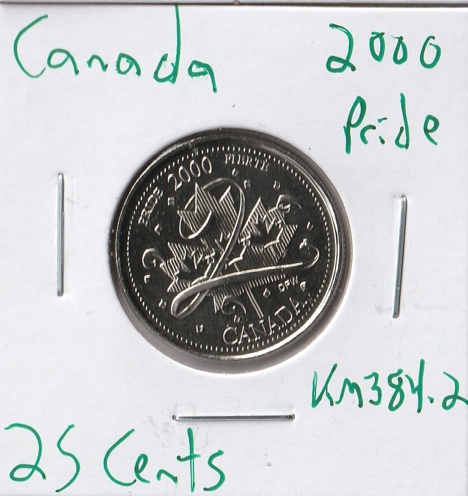 Coin Canada 25 Cents 2000 KM384.2, Pride, from mint set
