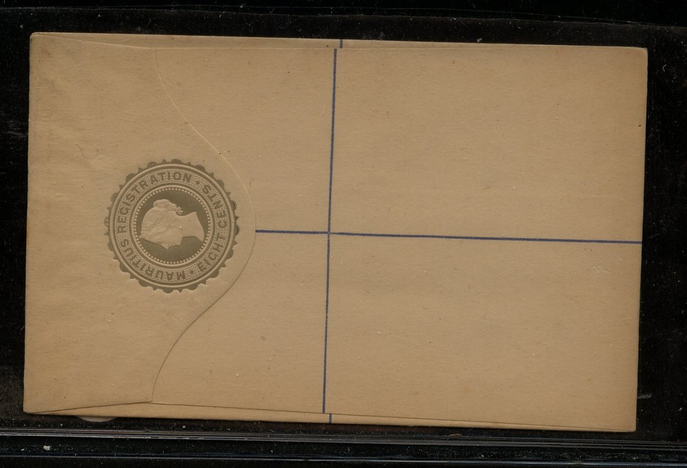 Mauritius  registered postal envelope 8 cent unused            MS1009