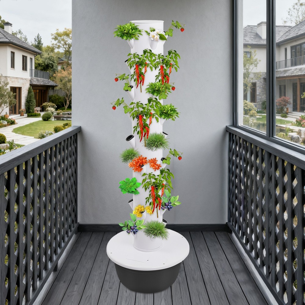 9-Tier Vertical Hydroponics Growing Tower System 36-Plant Capacity Indoor Hydrop
