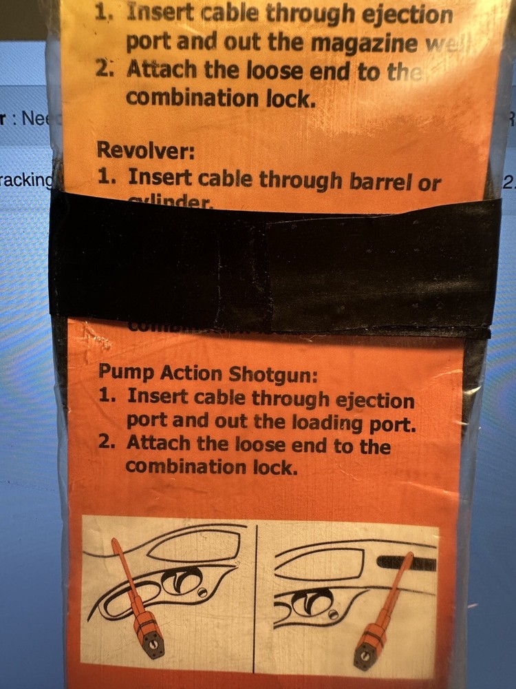 Keyed Cable Lock, Gun