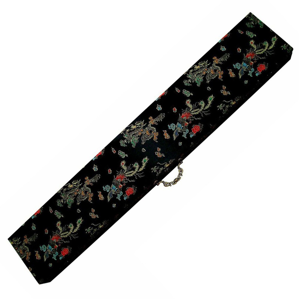 44" Deluxe Brocade Locking Katana Wakizashi Samurai Display Case Carrying Box