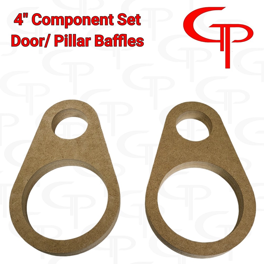 4" inch + Tweeter component set door pod pillar baffle Speaker Ring MDF Pair