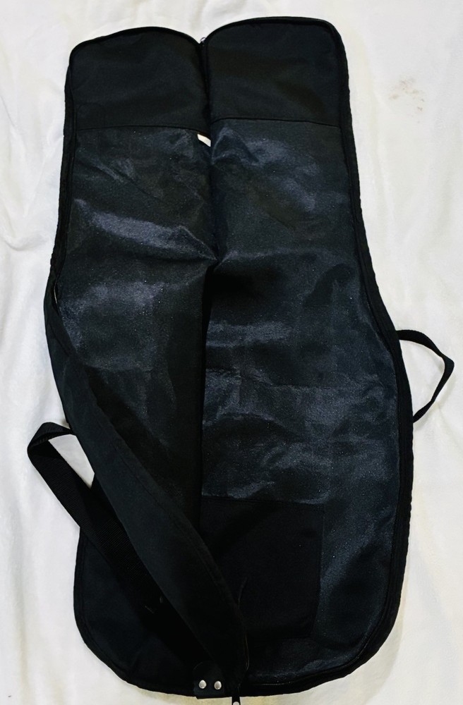 Fender Soft Black Guitar Case Gig Bag Zippered Storage Double Carry Strap