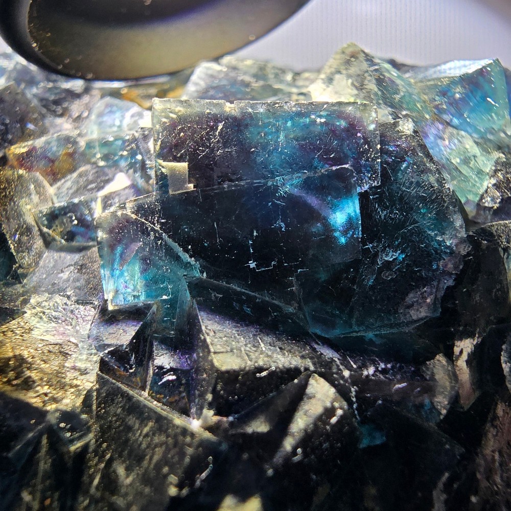 Phantom Fluorite Cube Specimen, blue Butterfly Pocket, Okorusu, Namibia
