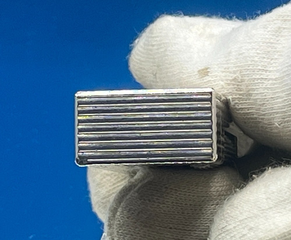 1982 Dunhill Rollagas Silver Filled Line Pattern ,Butane Lighter