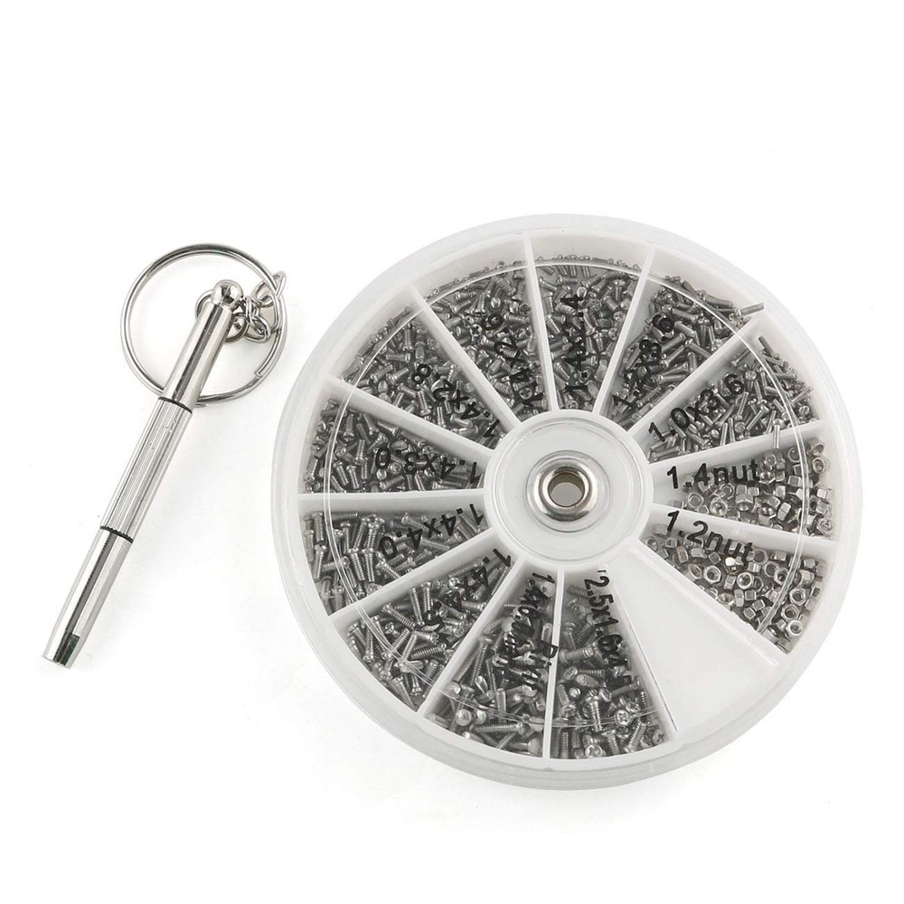 E-outstanding 600pcs M1 M1.2 M1.4 M2.5 Mini Electronics One Size, Silver