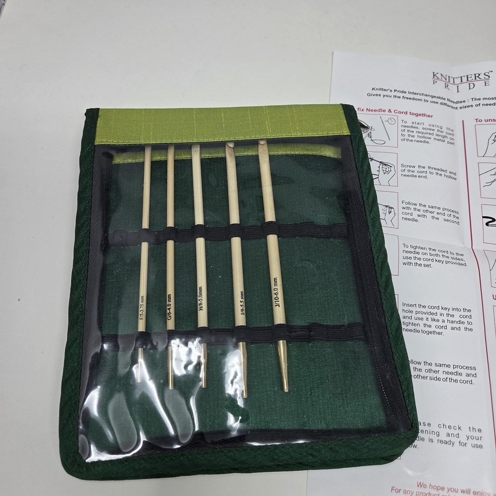 Knitter's Pride Interchangeable Crochet Hooks with Case Missing 3 Hooks READ